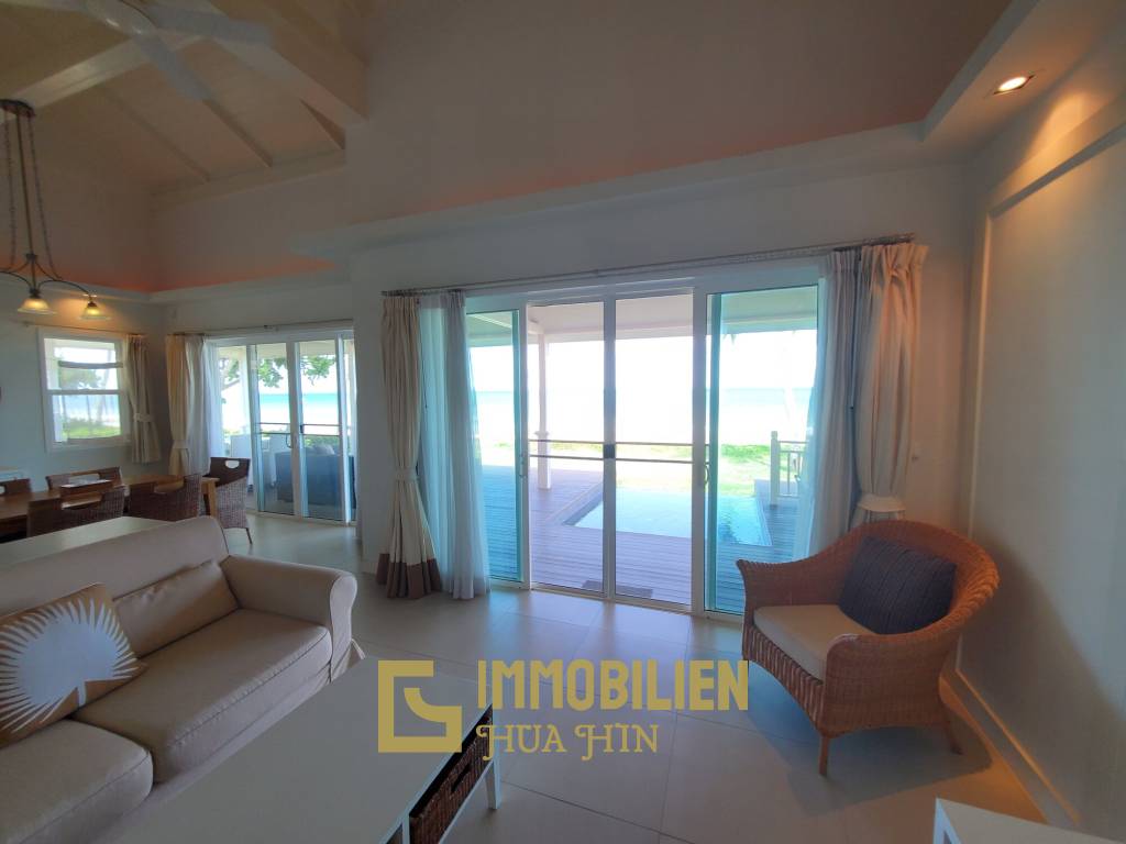 Absolute beachfront 3 bed pool villa in a resort