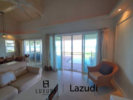 Absolute beachfront 3 bed pool villa in a resort