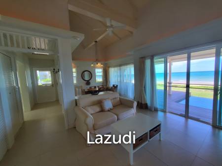 Absolute beachfront 3 bed pool villa in a resort