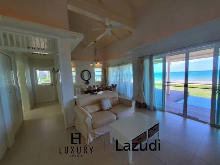 Absolute beachfront 3 bed pool villa in a resort