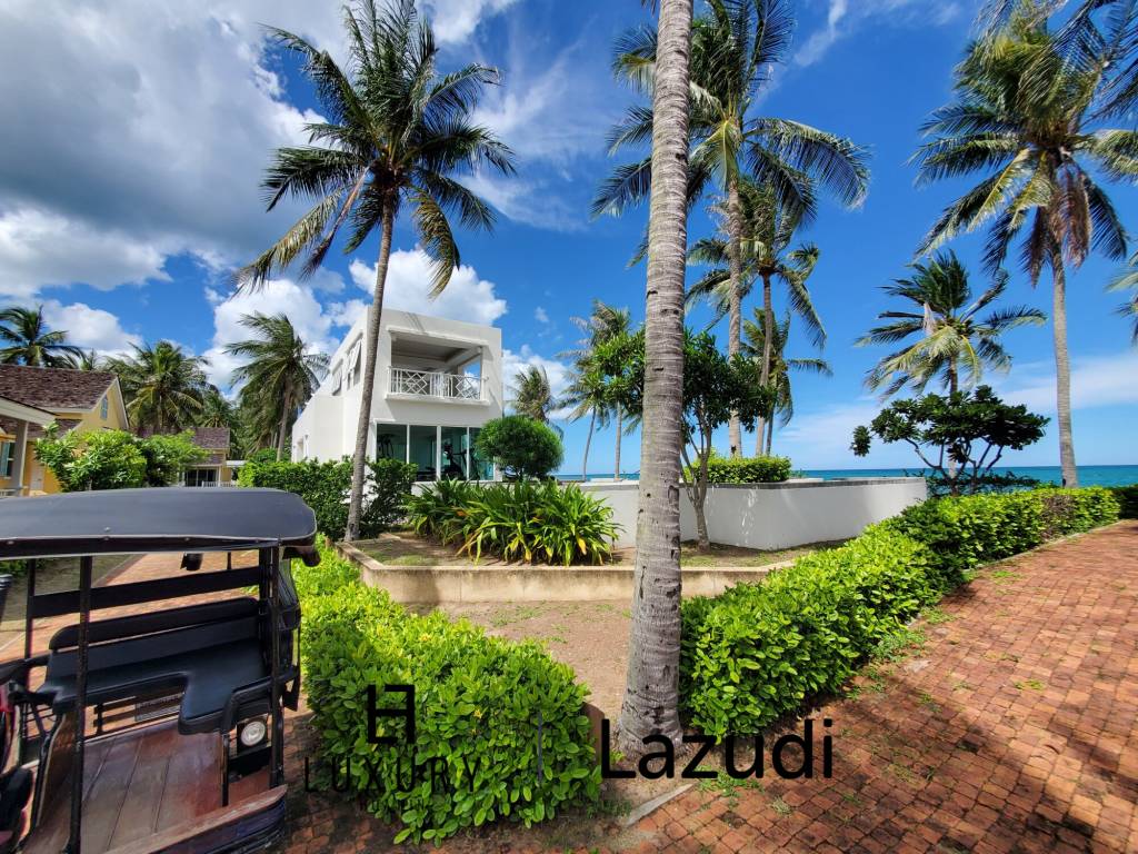 Absolute beachfront 3 bed pool villa in a resort