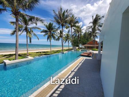 Absolute beachfront 3 bed pool villa in a resort