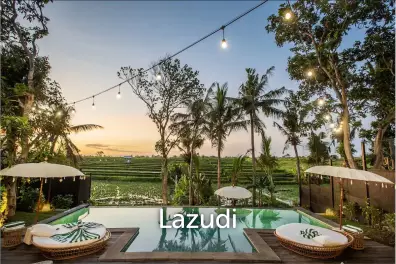 Spectacular Villa in Bali with Rice Field Views and Proximity to Amenities and Gym