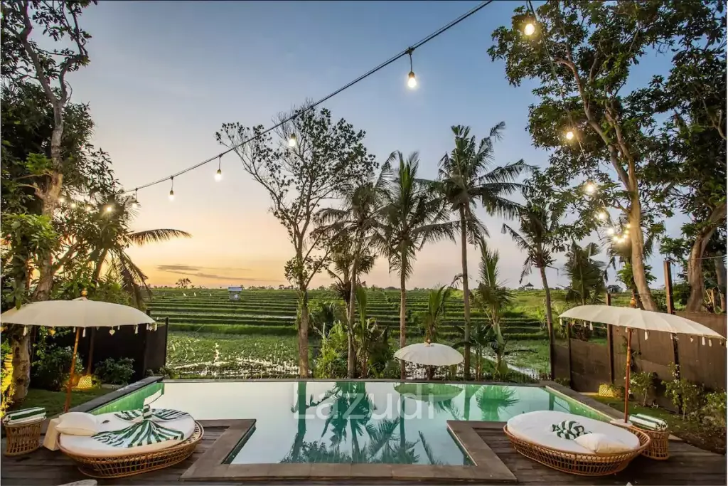 Spectacular Villa in Bali with Rice Field Views and Proximity to Amenities and Gym