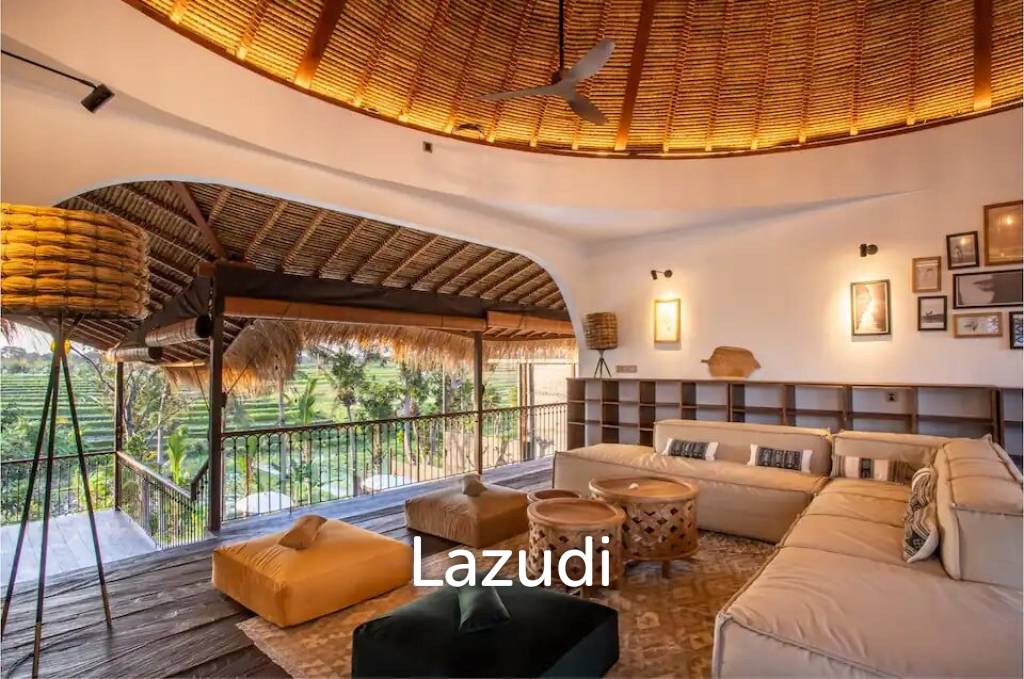 Spectacular Villa in Bali with Rice Field Views and Proximity to Amenities and Gym