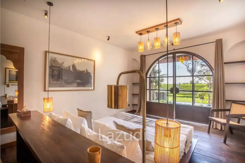Spectacular Villa in Bali with Rice Field Views and Proximity to Amenities and Gym