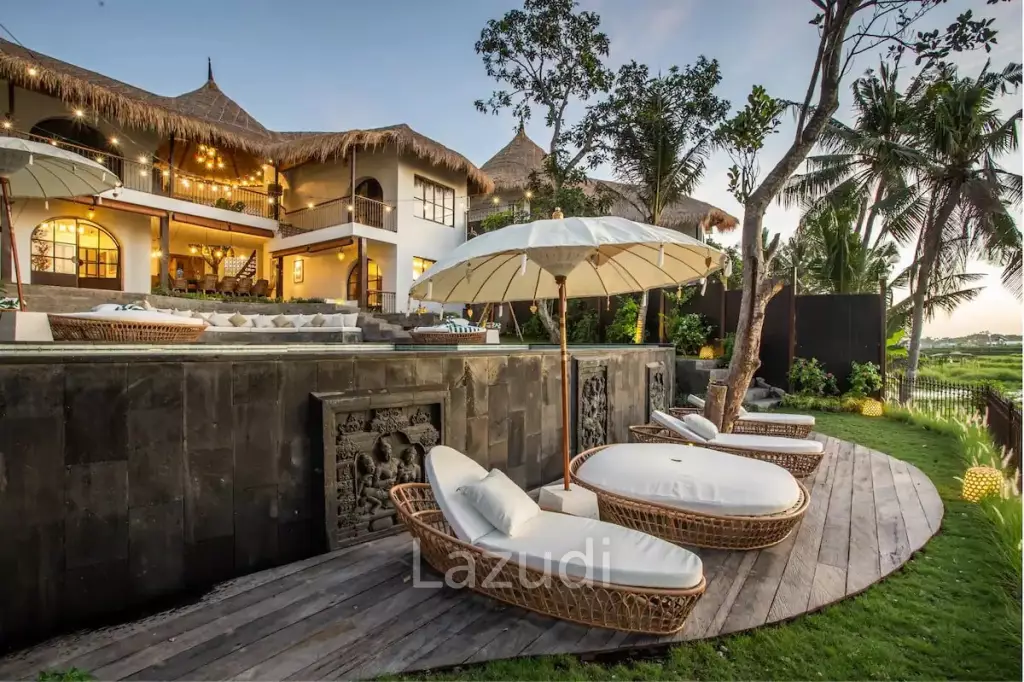 Spectacular Villa in Bali with Rice Field Views and Proximity to Amenities and Gym