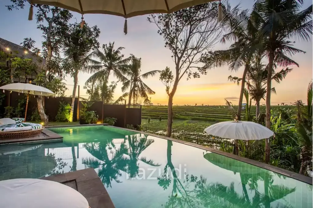 Spectacular Villa in Bali with Rice Field Views and Proximity to Amenities and Gym