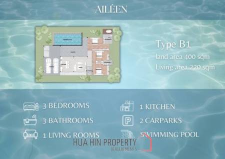 3 Beds 3 Baths 220 SQ.M Aileen Village Phase 2