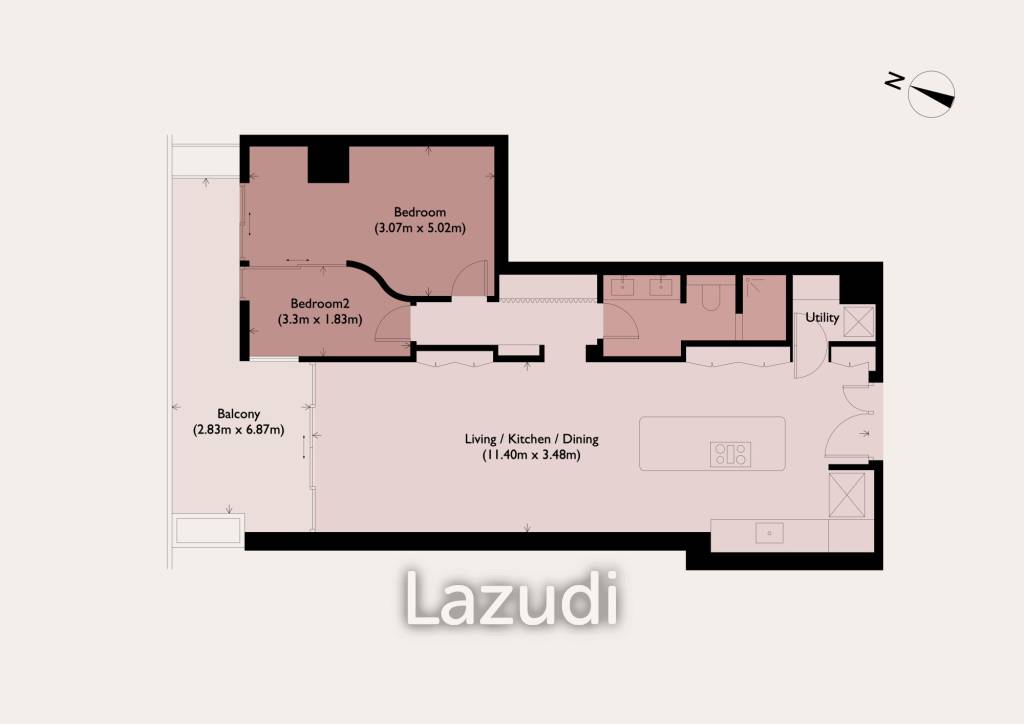 2 Bedrooms 1 Bathroom 95 SQ.M Baan Chao Praya