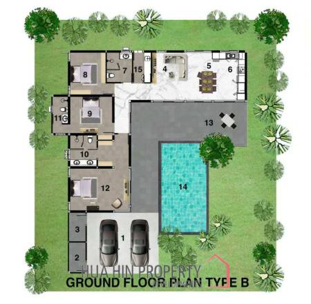 Luxury Villa in Botanica Hua Hin Thap Tai