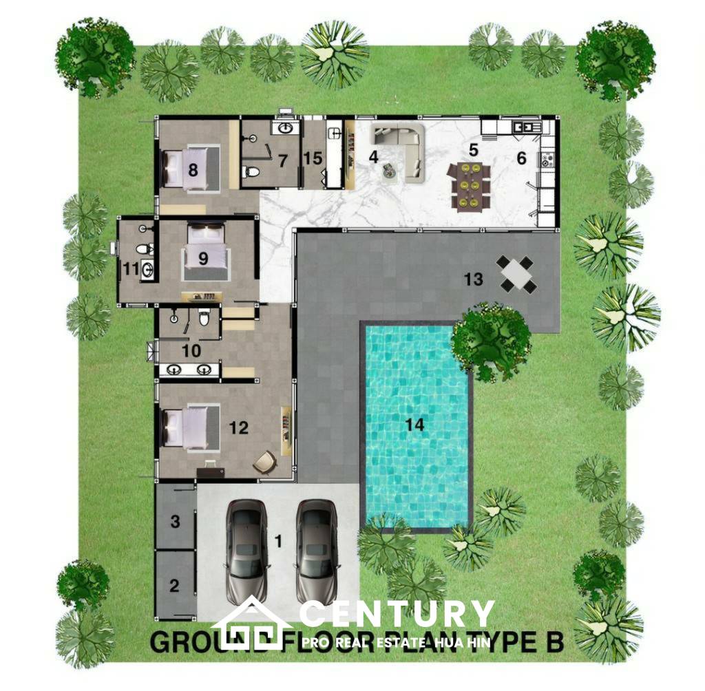 Luxury Villa in Botanica Hua Hin Thap Tai