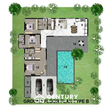 Luxury Villa in Botanica Hua Hin Thap Tai