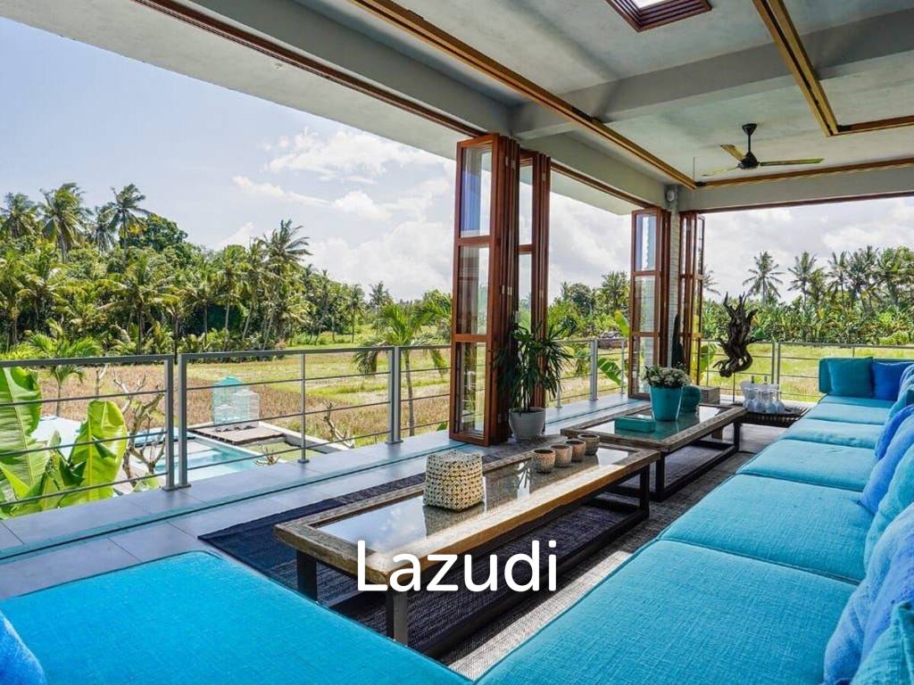Modern Villa with Ricefield Views for Lease in Kedungu