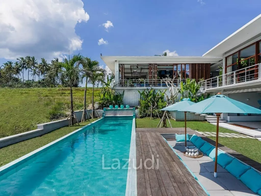 Modern Villa with Ricefield Views for Lease in Kedungu