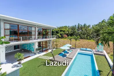 Modern Villa with Ricefield Views for Lease in Kedungu