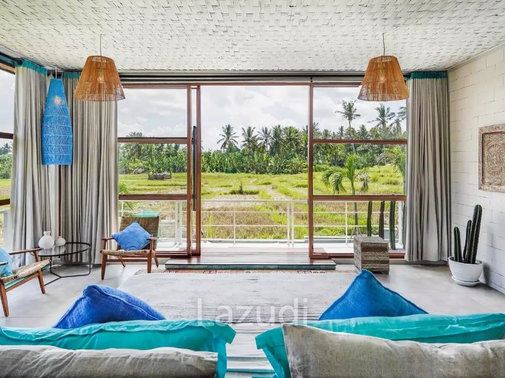 Modern Villa with Ricefield Views for Lease in Kedungu