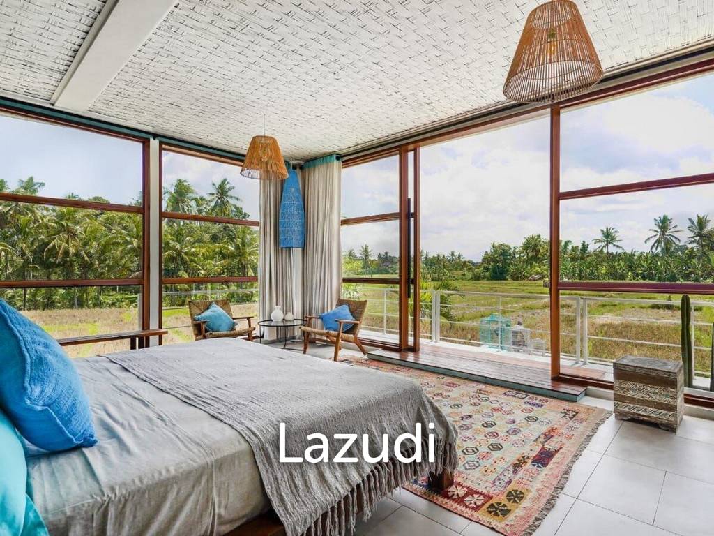 Modern Villa with Ricefield Views for Lease in Kedungu