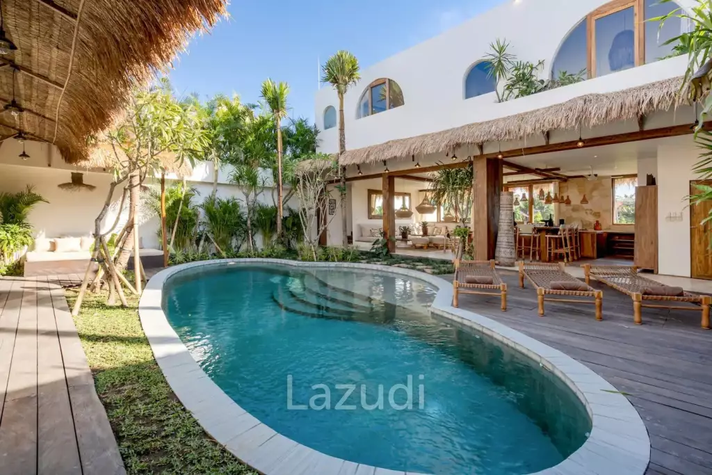 Mediterranean Style 5 Bedroom Villa in Umalas, Prime Living and Investment Opportunity with Rice Field Views