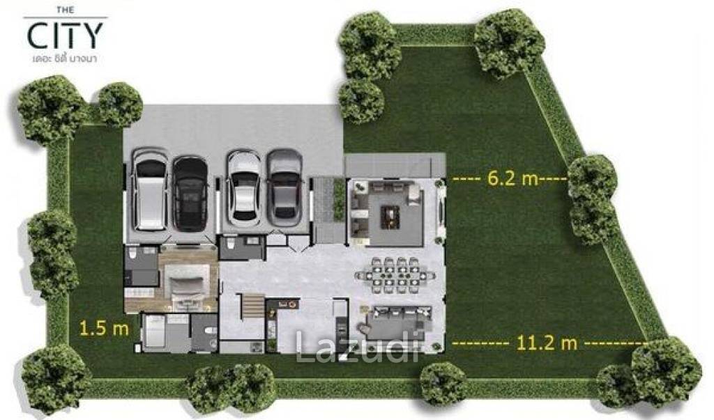 5 Bedrooms 6 Bathrooms 416 SQ.M The City Bangna
