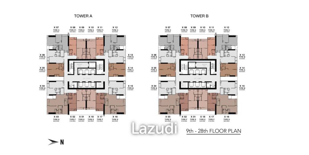 1 Bed 1 Bath 36.08 SQ.M One 9 Five Asoke - Rama 9