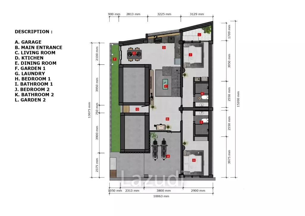 Combination of 2-Unit in One Price: River-View Villa and Apartment in Tumbak Bayuh, Canggu
