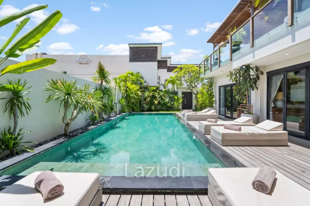Stunning 5 Bedroom Villa in Prime Berawa – Great Investment Opportunity with Two Retail Shops