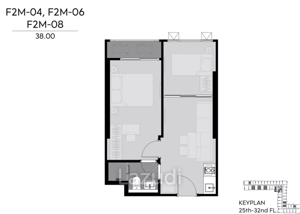 35 sqm high floor condo at Life Rama 4 - Asoke Khlong Toei