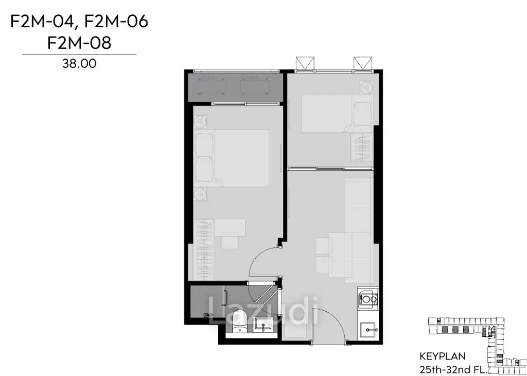 1 Bed Plus 1 Bath 38.25 SQ.M. Life Rama4-Asoke