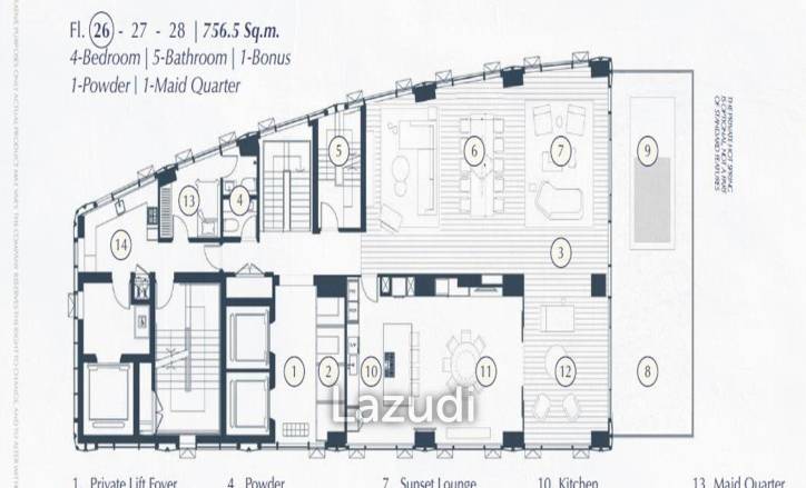 Ultra Luxury Triplex Condo in Khlong Tan Nuea Bangkok – SCOPE Thonglor
