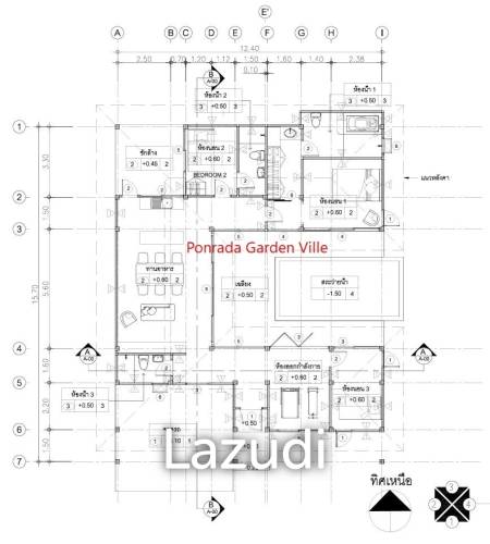 3 bed 3 Bath 190.50 SQ.M Ponrada Garden Ville Phase 2