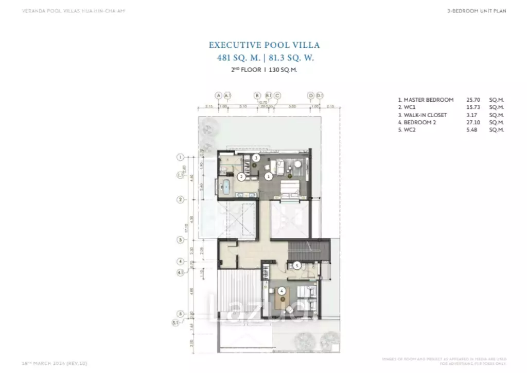 3 Beds 5 Baths 481 SQ.M Veranda Pool Villa Hua Hin - Cha Am