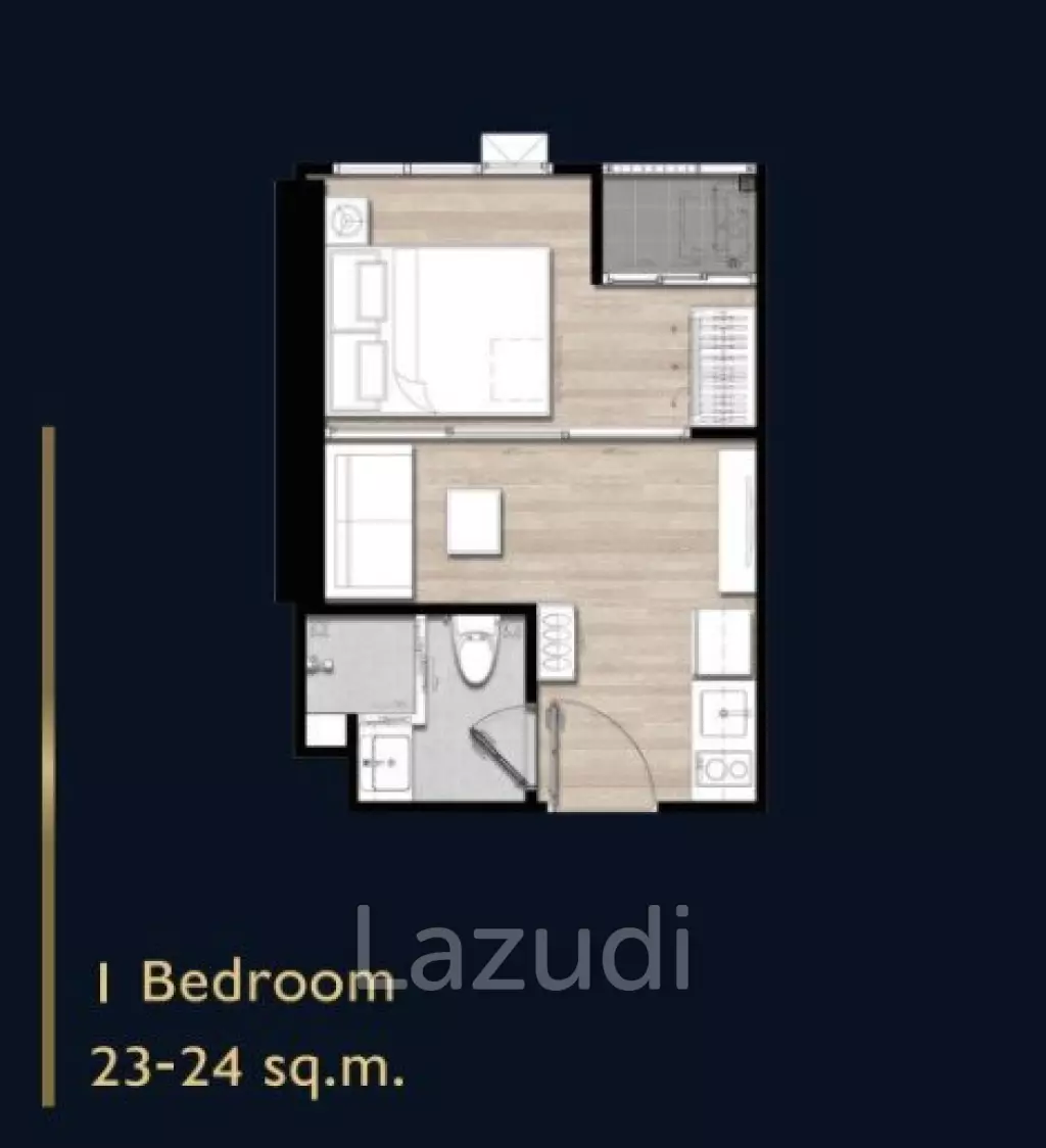 1 Bed 1 Bath 28.56 SQ.M. Modiz Sukhumvit 50
