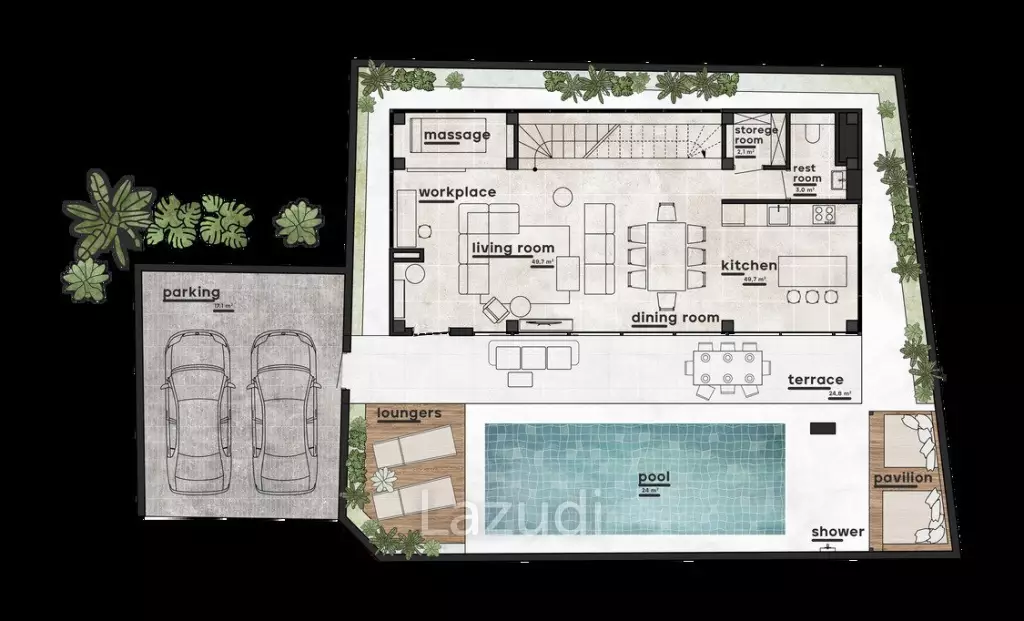 Luxury and Modern Design 2 Bedroom Villa in Umalas Area