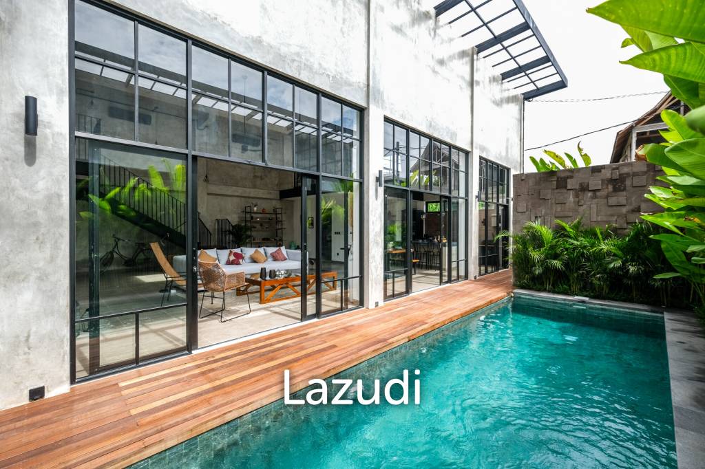 Luxurious Tropical Industrial Villa in Prime Canggu Area: A Tranquil Retreat Close to Canggu Beach
