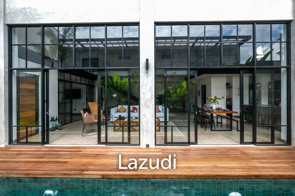 Luxurious Tropical Industrial Villa in Prime Canggu Area: A Tranquil Retreat Close to Canggu Beach