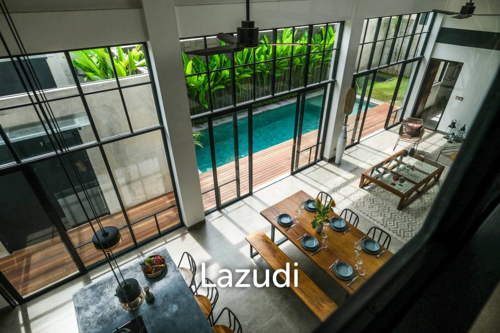 Luxurious Tropical Industrial Villa in Prime Canggu Area: A Tranquil Retreat Close to Canggu Beach