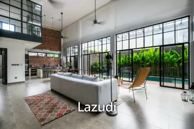 Luxurious Tropical Industrial Villa in Prime Canggu Area: A Tranquil Retreat Close to Canggu Beach