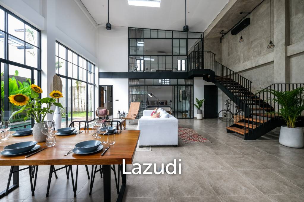 Luxurious Tropical Industrial Villa in Prime Canggu Area: A Tranquil Retreat Close to Canggu Beach