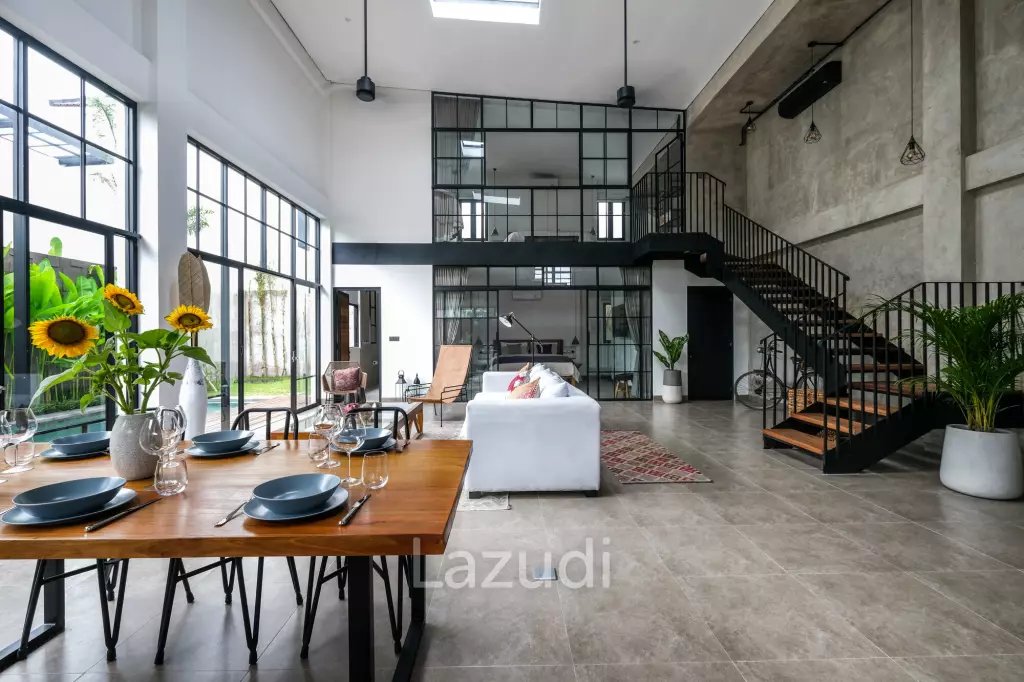 Luxurious Tropical Industrial Villa in Prime Canggu Area: A Tranquil Retreat Close to Canggu Beach