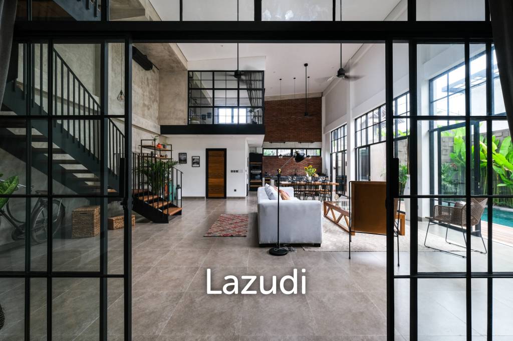 Luxurious Tropical Industrial Villa in Prime Canggu Area: A Tranquil Retreat Close to Canggu Beach