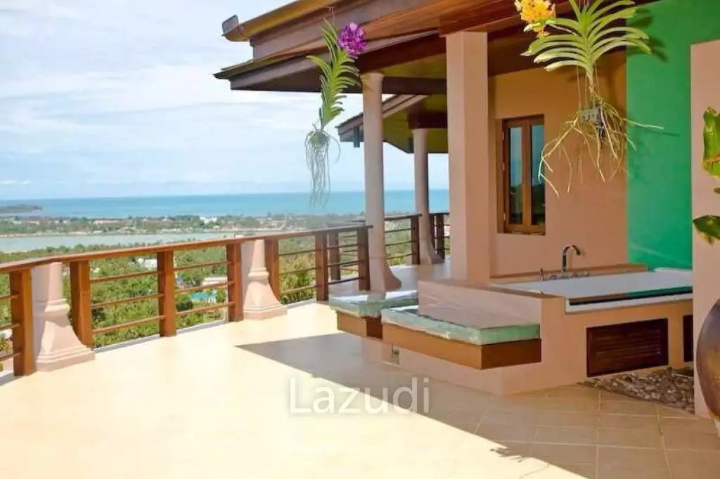 Luxury 5-Bedroom Mansion with Panoramic Sea and Lake Views – Chaweng