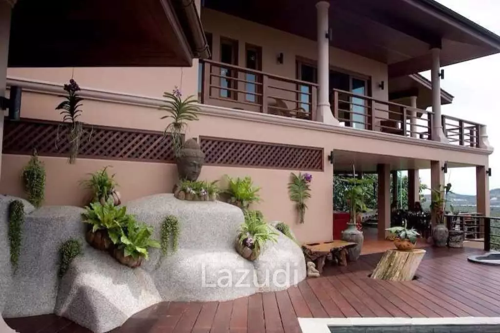 Luxury 5-Bedroom Mansion with Panoramic Sea and Lake Views – Chaweng