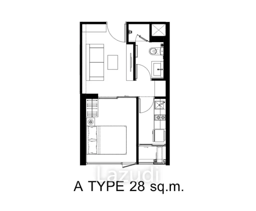 1 Bed 1 Bath 27.62 SQ.M Skyrise Avenue Sukhumvit 64
