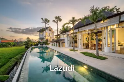 Own a Piece of Paradise: Luxury Leasehold 5-Bed Villa with Rice Field Views in Canggu – Berawa