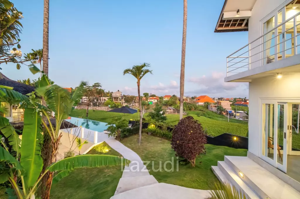 Own a Piece of Paradise: Luxury Leasehold 5-Bed Villa with Rice Field Views in Canggu – Berawa