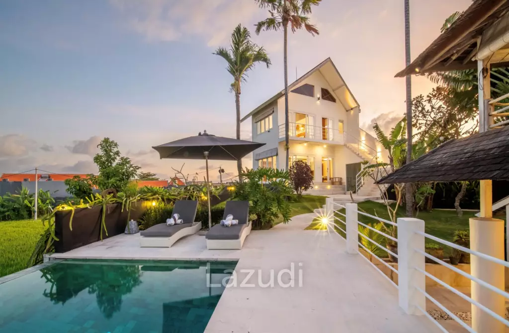Own a Piece of Paradise: Luxury Leasehold 5-Bed Villa with Rice Field Views in Canggu – Berawa