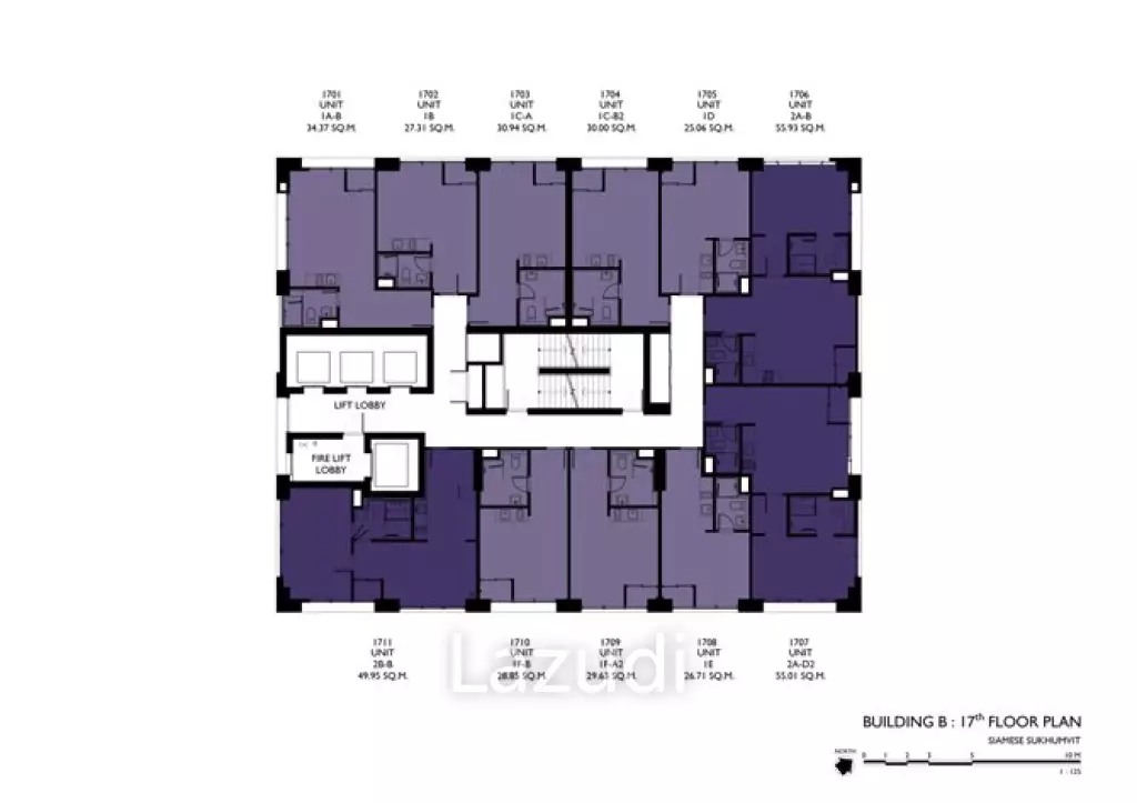 2 Bed 2 Bath 79.34 SQ.M Siamese Sukhumvit 48