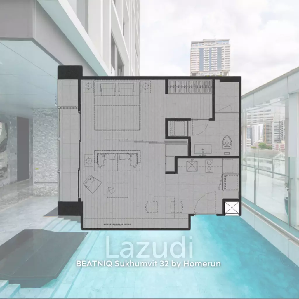 1 Bed 1 Bath 43 SQ.M BEATNIQ Sukhumvit 32