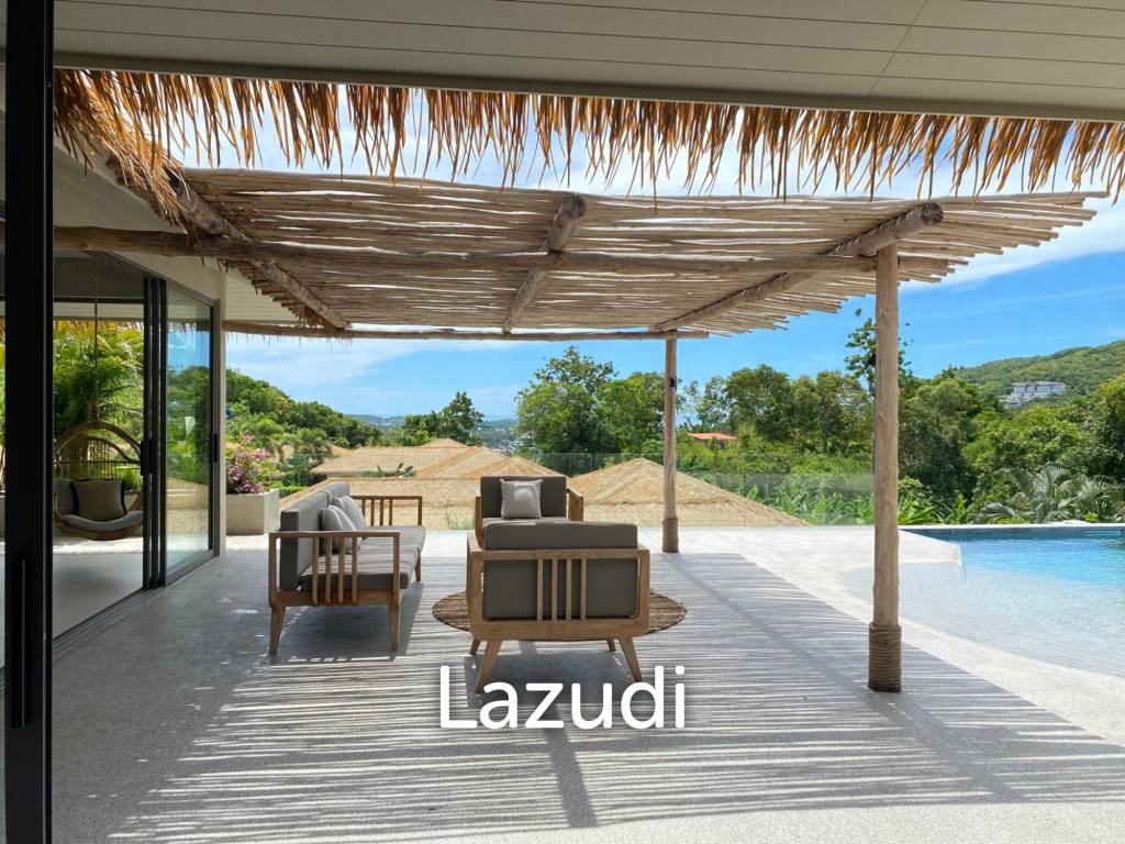 High-Quality 3-Bed Boho-Style Villa in Bophut Hills